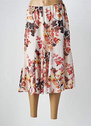 Jupe mi-longue coupe évasée orange WEINBERG femme