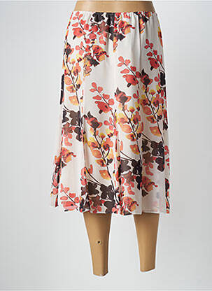 Jupe mi-longue coupe évasée orange WEINBERG femme