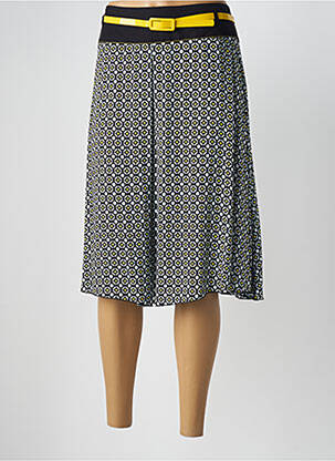 Jupe mi-longue taille à pinces noir TERRE DE FÉES femme