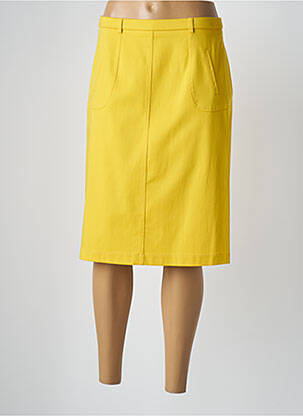 Jupe mi-longue coupe évasée jaune PAUPORTÉ femme