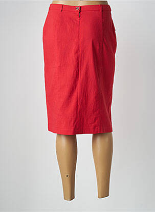 Jupe mi-longue taille à pinces rouge PAUPORTÉ femme