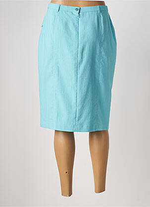 Jupe mi-longue taille à pinces bleu PAUPORTÉ femme