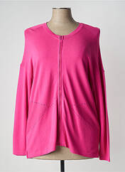 Gilet manches longues rose PAUPORTÉ pour femme seconde vue