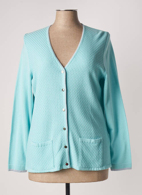 Gilet manches longues bleu PAUPORTÉ pour femme