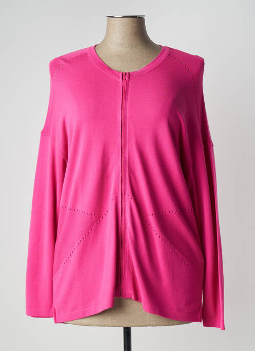 Gilet manches longues rose PAUPORTÉ pour femme