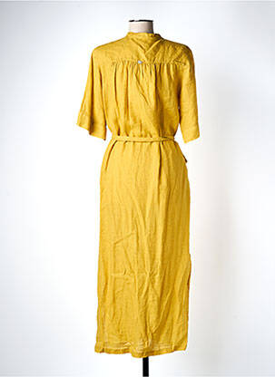 Robe longue manches courtes manches courtes jaune MAT DE MISAINE femme