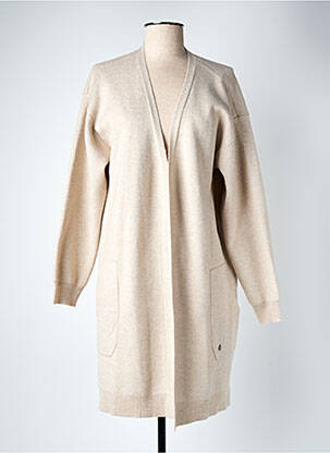 Gilet manches longues resserrée sur le bas beige DIPLODOCUS femme