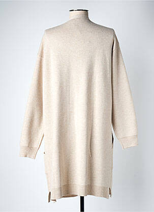 Gilet manches longues resserrée sur le bas beige DIPLODOCUS femme