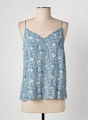 Top coupe fluide fines bretelles bleu ONE STEP femme
