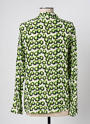 Chemisier imprimé fleurs manches longues vert SUNCOO femme