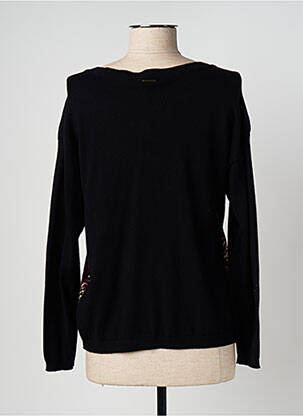 Pull coupe droite manches longues noir ONE STEP femme
