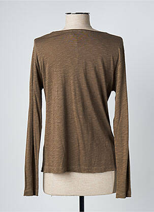 Top col v manches longues vert DIPLODOCUS femme