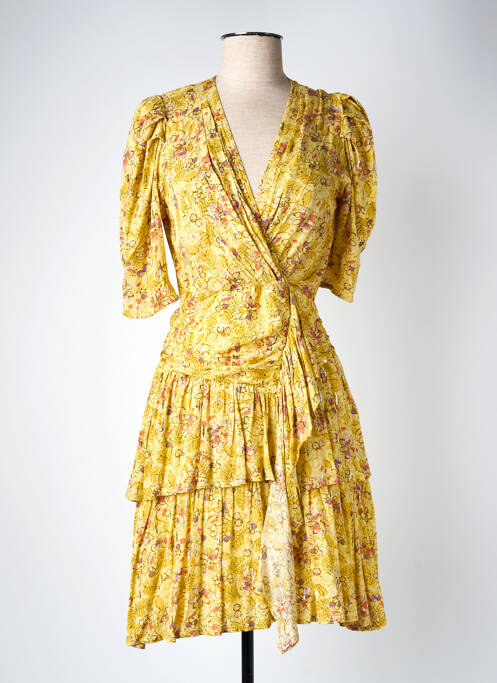 Robe mi-longue jaune SUNCOO pour femme