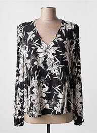 Blouse imprimé fleurs manches longues noir IKKS femme