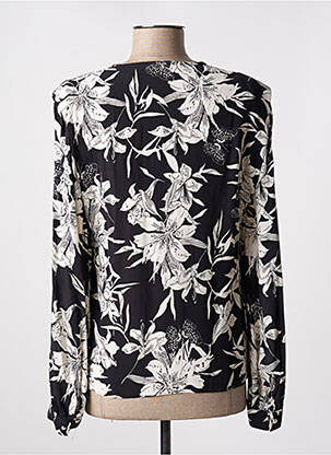 Blouse imprimé fleurs manches longues noir IKKS femme