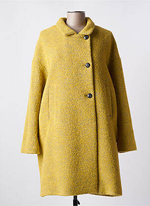Manteau long coupe droite sans capuche jaune MAT DE MISAINE femme