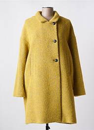 Manteau long coupe droite sans capuche jaune MAT DE MISAINE femme