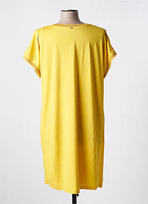 Robe courte coupe fluide manches courtes jaune IKKS femme