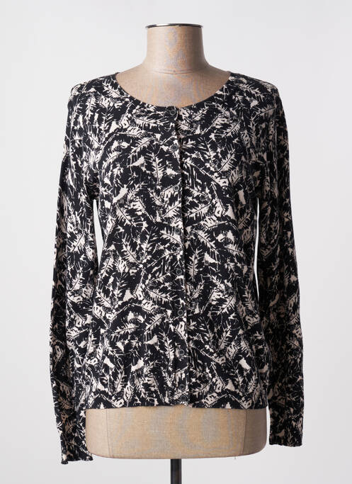 Gilet manches longues resserrée sur le bas noir LA FEE MARABOUTEE femme
