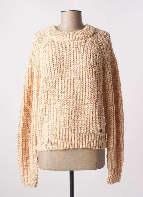 Pull tissage chiné manches longues orange MAT DE MISAINE femme