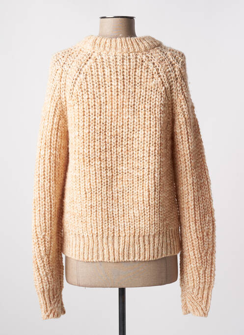 Pull tissage chiné manches longues orange MAT DE MISAINE femme