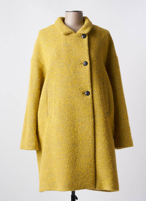 Manteau long coupe droite sans capuche jaune MAT DE MISAINE femme