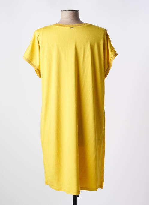 Robe courte manches courtes manches courtes jaune IKKS femme