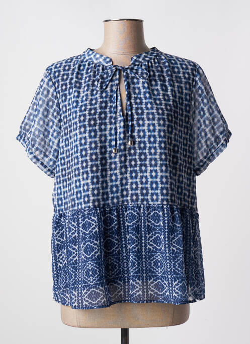 Blouse bleu LA FEE MARABOUTEE pour femme