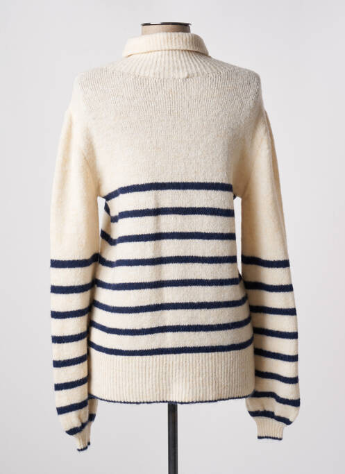 Pull col roulé beige LE BOUDOIR D'EDOUARD pour femme