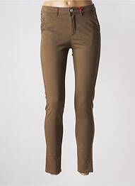 Pantalon 7/8 stretch taille normale vert I.CODE (By IKKS) femme
