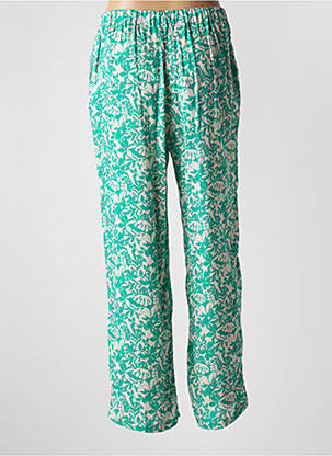 Pantalon droit taille haute taille haute vert DIPLODOCUS femme