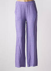 Pantalon droit violet LE BOUDOIR D'EDOUARD pour femme seconde vue