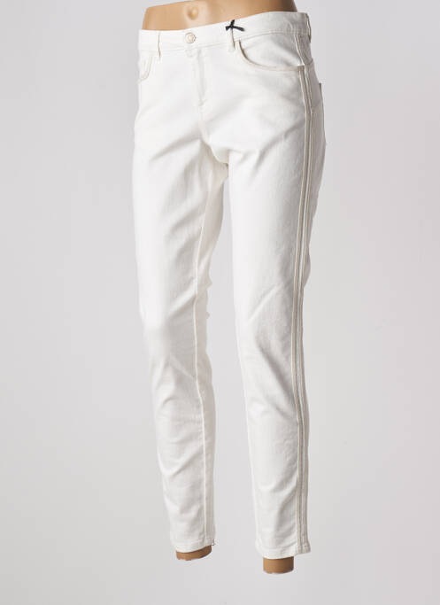 Jeans coupe slim blanc IKKS pour femme