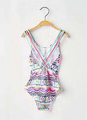 Maillot de bain 1 pièce rose BORABORA pour fille seconde vue