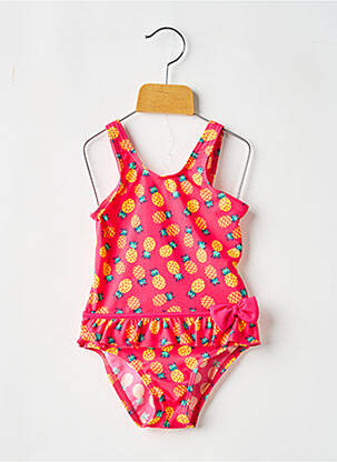 Maillot de bain 1 pièce imprimé fantaisie rose LAGON BLEU fille