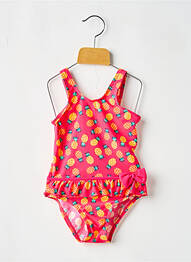 Maillot de bain 1 pièce imprimé fantaisie rose LAGON BLEU fille