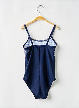 Maillot de bain 1 pièce imprimé rayures bleu LAGON BLEU fille