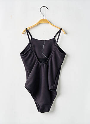 Maillot de bain 1 pièce effet matière satinée noir SEAFOLLY fille