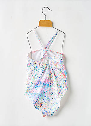 Maillot de bain 1 pièce imprimé fantaisie blanc BORABORA fille