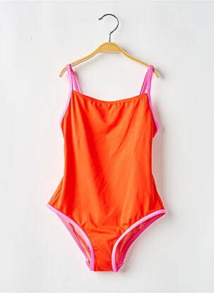 Maillot de bain 1 pièce stretch orange KIWI fille