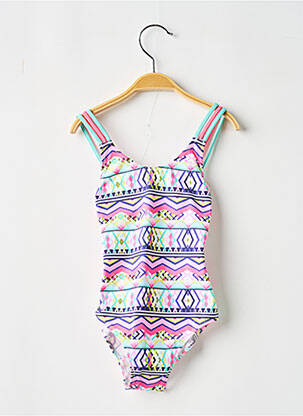 Maillot de bain 1 pièce imprimé fantaisie rose BORABORA fille