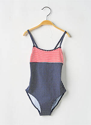 Maillot de bain 1 pièce stretch bleu BORABORA fille