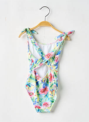 Maillot de bain 1 pièce imprimé tie and dye vert BORABORA fille