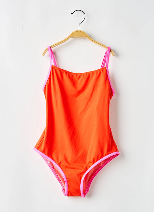 Maillot de bain 1 pièce orange KIWI pour fille