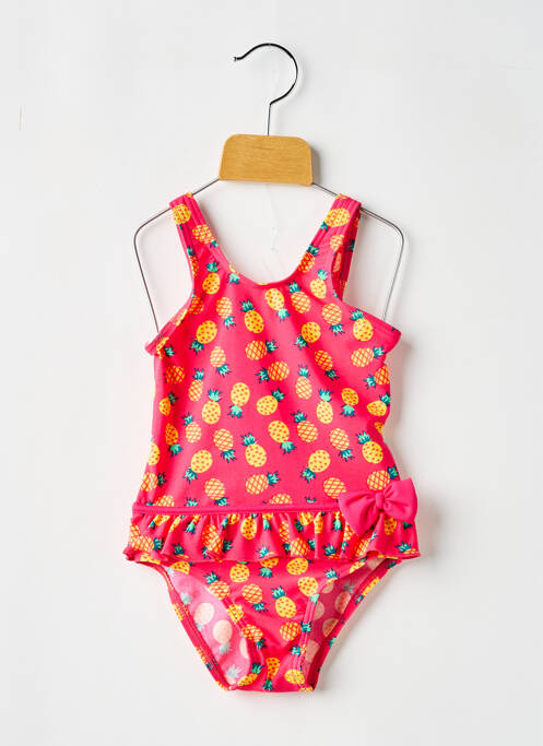 Maillot de bain 1 pièce rose LAGON BLEU pour fille