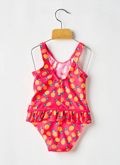 Maillot de bain 1 pièce rose LAGON BLEU pour fille