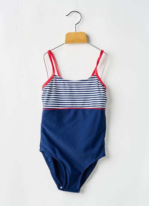 Maillot de bain 1 pièce stretch bleu LAGON BLEU fille