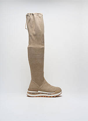 Cuissardes bout rond talon de 4 à 6cm beige LIU JO femme