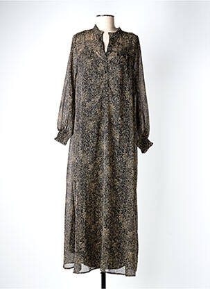Robe longue manches longues manches longues noir B.YOUNG femme