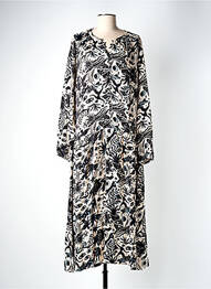 Robe longue manches longues manches longues noir SURKANA femme